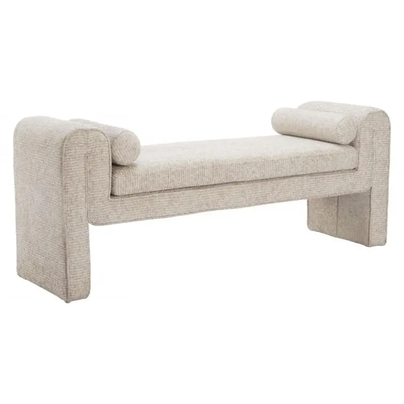 Astar Textured-Fabric Bedroom Bench 1
