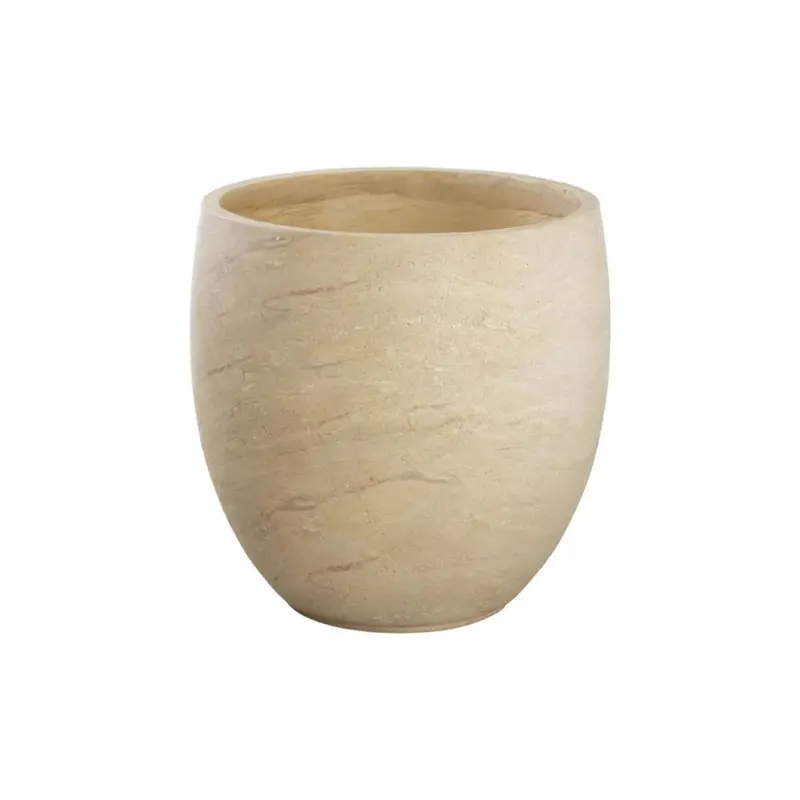 Aster Taupe Outdoor Planter – Textured Concrete Container For Patios And Terraces 1