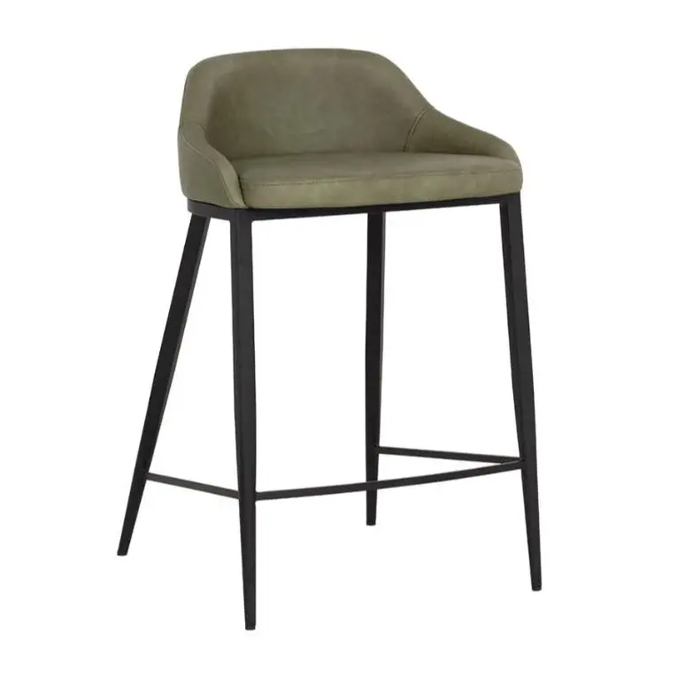 Astra Emerald Green Faux Leather Counter Stool 1