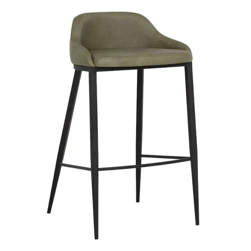 Astra Vibrant Green Faux Leather Counter Height Barstool 1