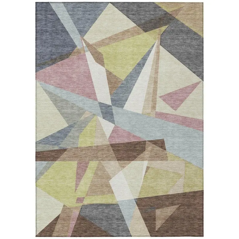 Asymma Chocolate Brown Washable Indoor/Outdoor Area Rug 2