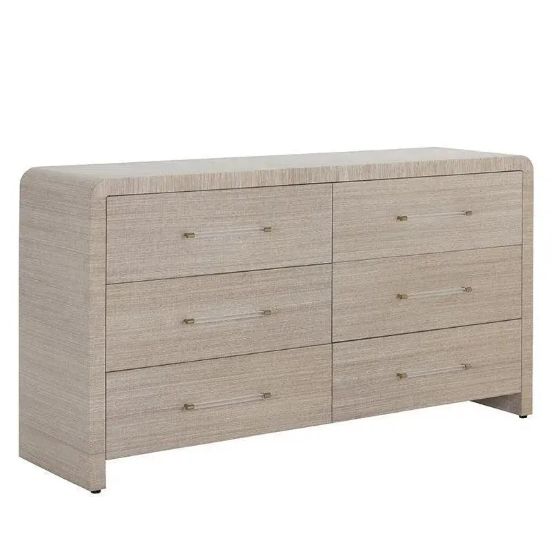 Atherton Raffia-Finished Solid Wood Dresser 1
