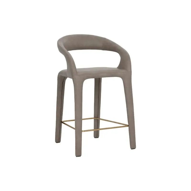 Atika Sculpted Faux Leather Counter Stool 1