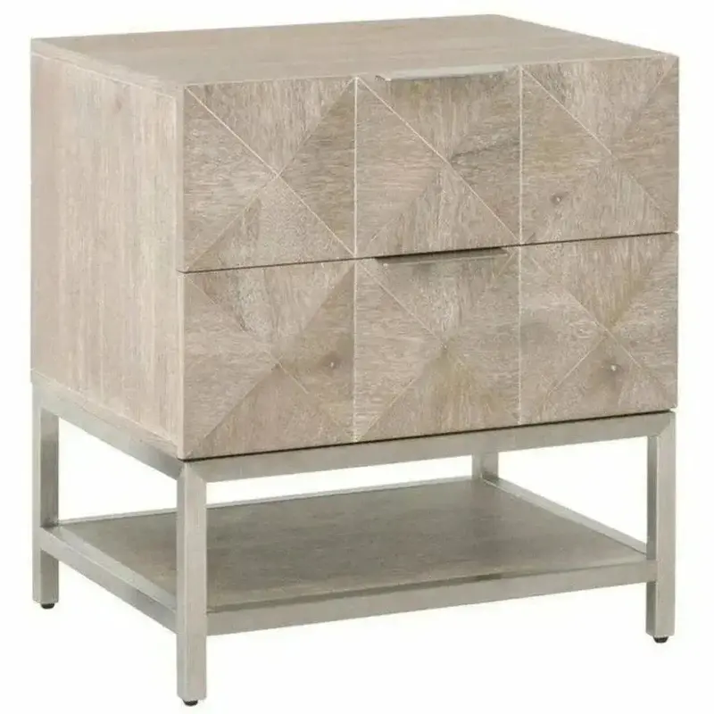 Atlas Two-Drawer Bedroom Nightstand With Clean Lines 1