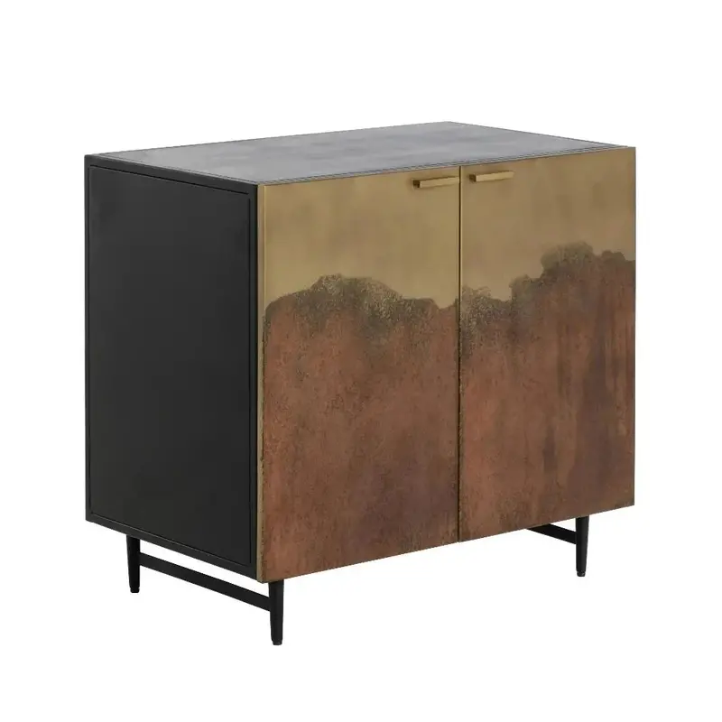 Auburn Iron Nightstand With Rust-Resistant Finish And Compact Design 1