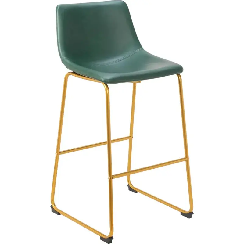 Augusta Contemporary Faux Leather Bar Stools – Pair 1