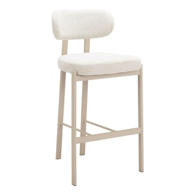 Aurea 2-Piece Textured-Fabric Bar Stool Set 1