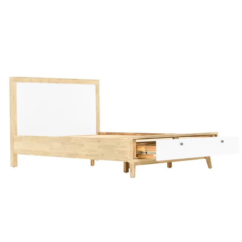 Ava Solid Wood King Bed Frame With Clean-Line Design 1