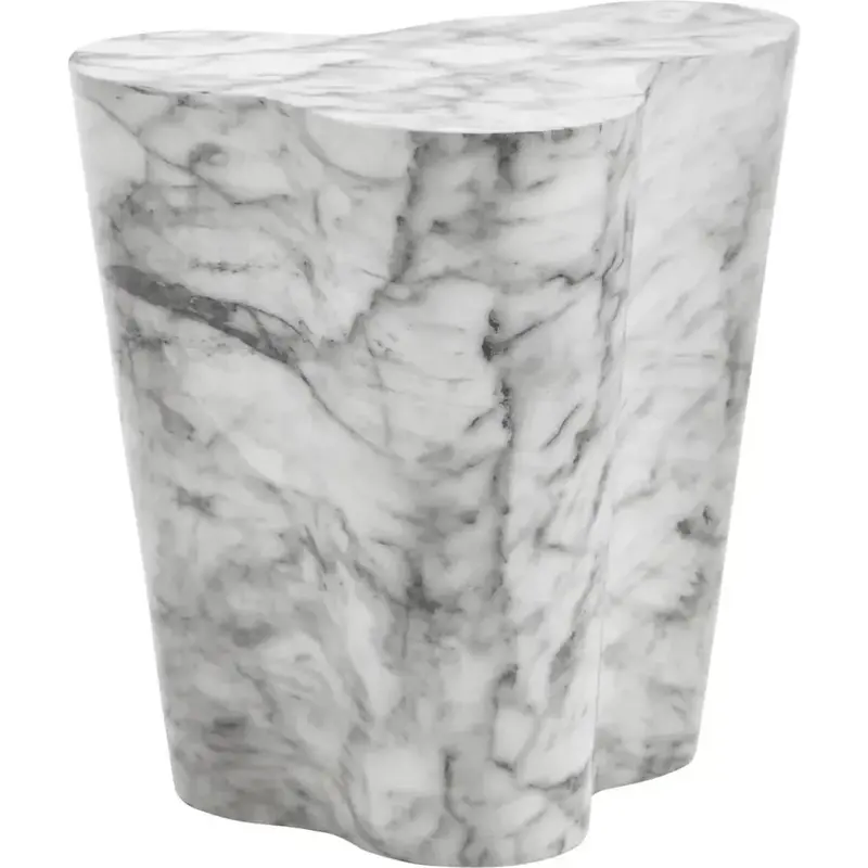 Ava Striking Concrete Outdoor End Table With Sculptural Form 1