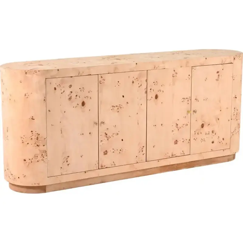 Avandrae Four-Door Burl Wood Sideboard – Organic Luxury 1