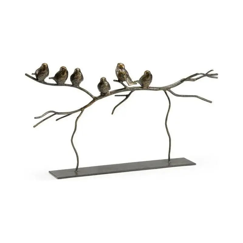 Aveline Bronze Bird Sculpture – Sleek Avian Tabletop Accent 1