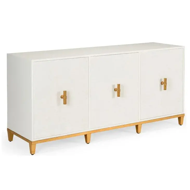 Avery White Wooden Sideboard Cabinet For Living Room Or Dining Area 1