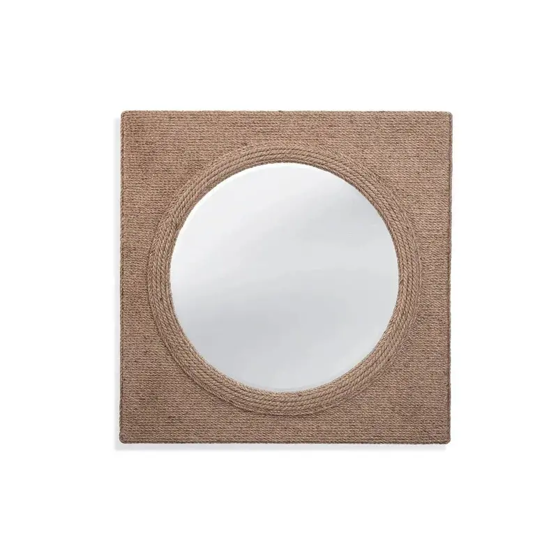 Avon Jute Rope Wall Mirror In Warm Brown 1