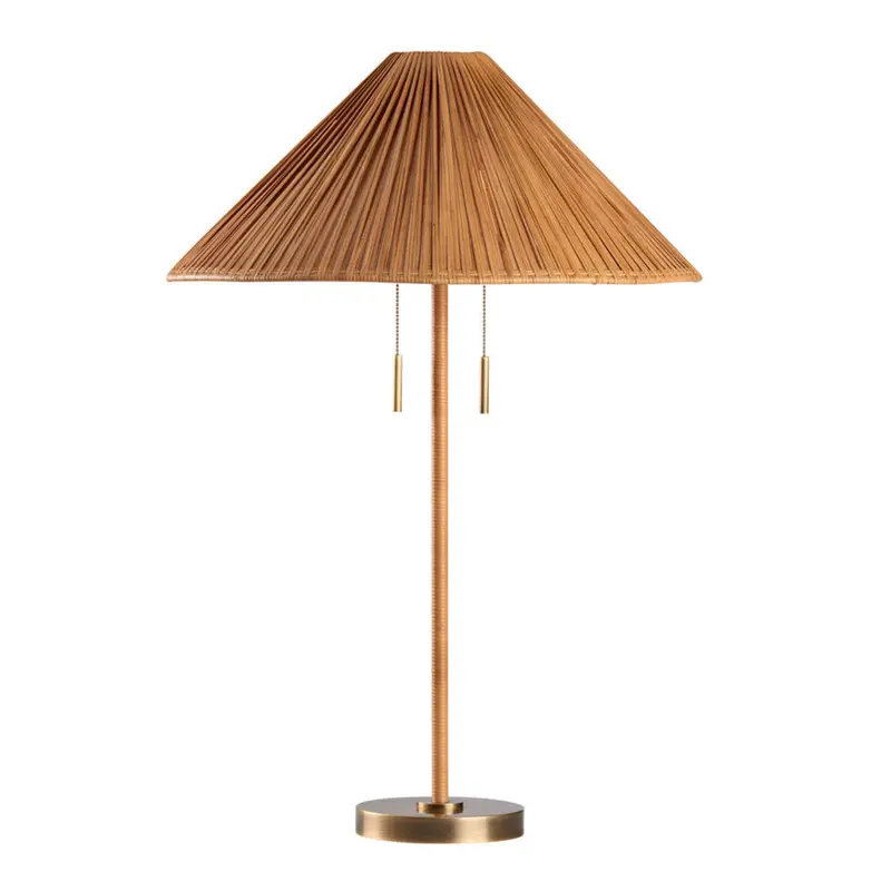 Avondale Handwoven Rattan Table Lamp – Natural Texture 1
