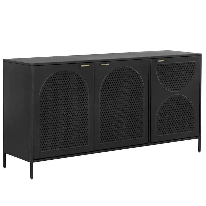 Aziza Iron Black Sideboard Cabinet 1