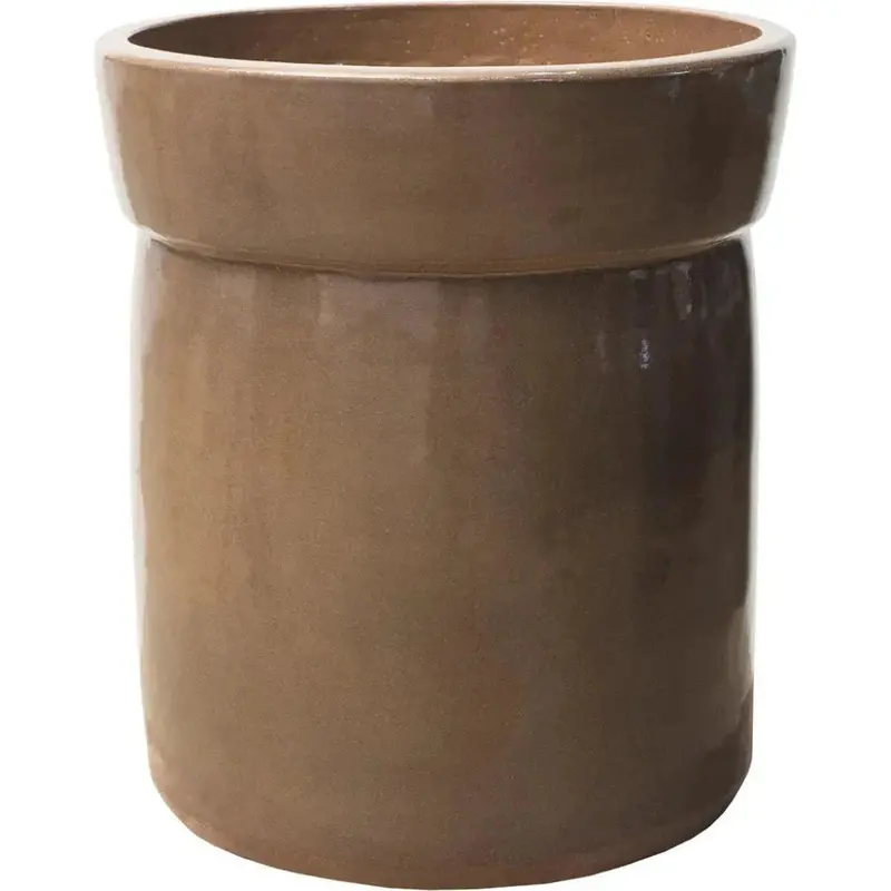 Azov Taupe Outdoor Planter – Neutral Earth-Toned Ceramic Planter 1