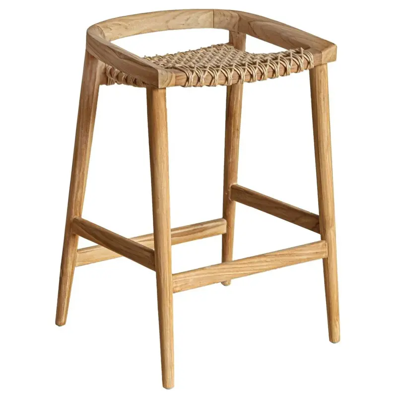 Azur Wooden Patio Counter Stool 1