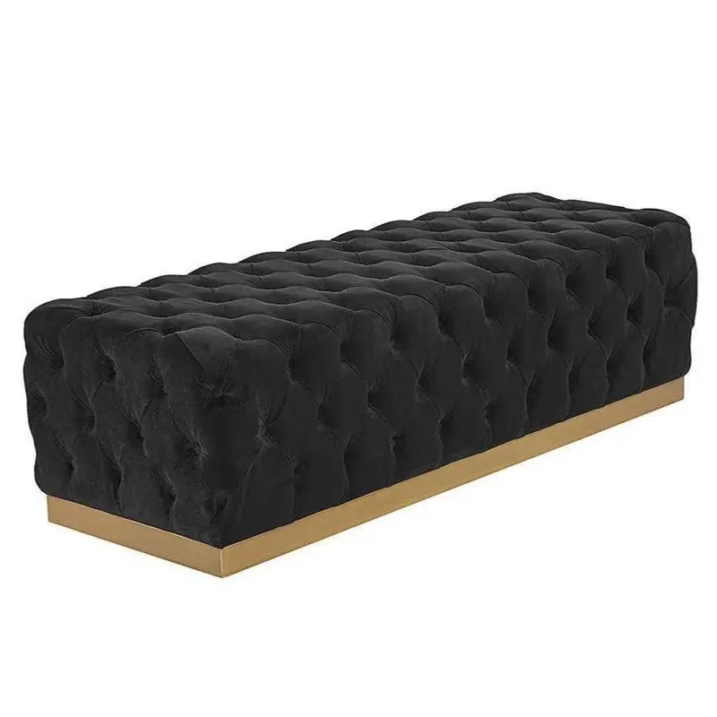 Babette Fabric Backless Bench – Soft Upholstered Accent Seat 1