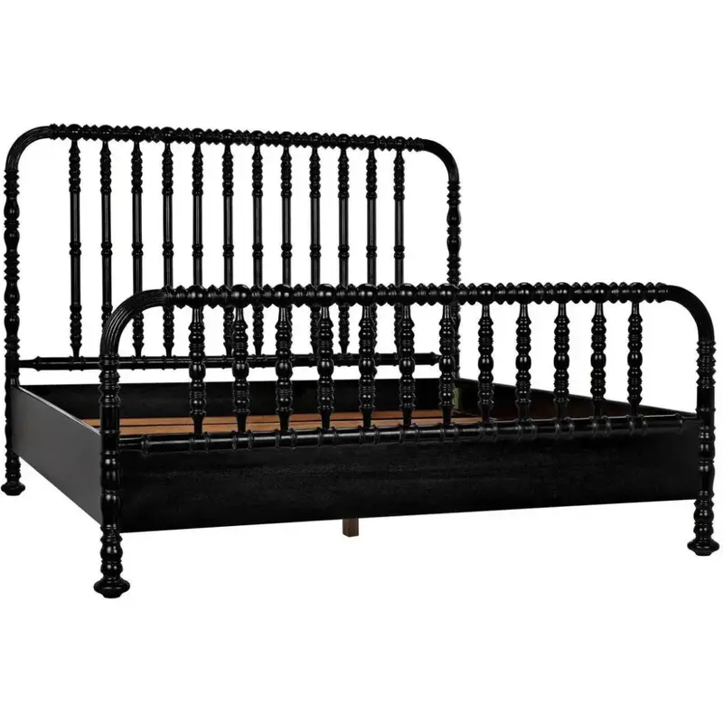 Bachelor Slim Black Wooden Bed Frame 1
