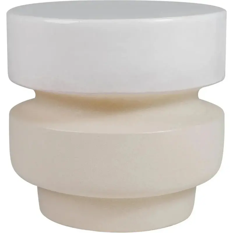Balance Ceramic 16-Inch Garden Stool – Handcrafted Outdoor Accent Table 1