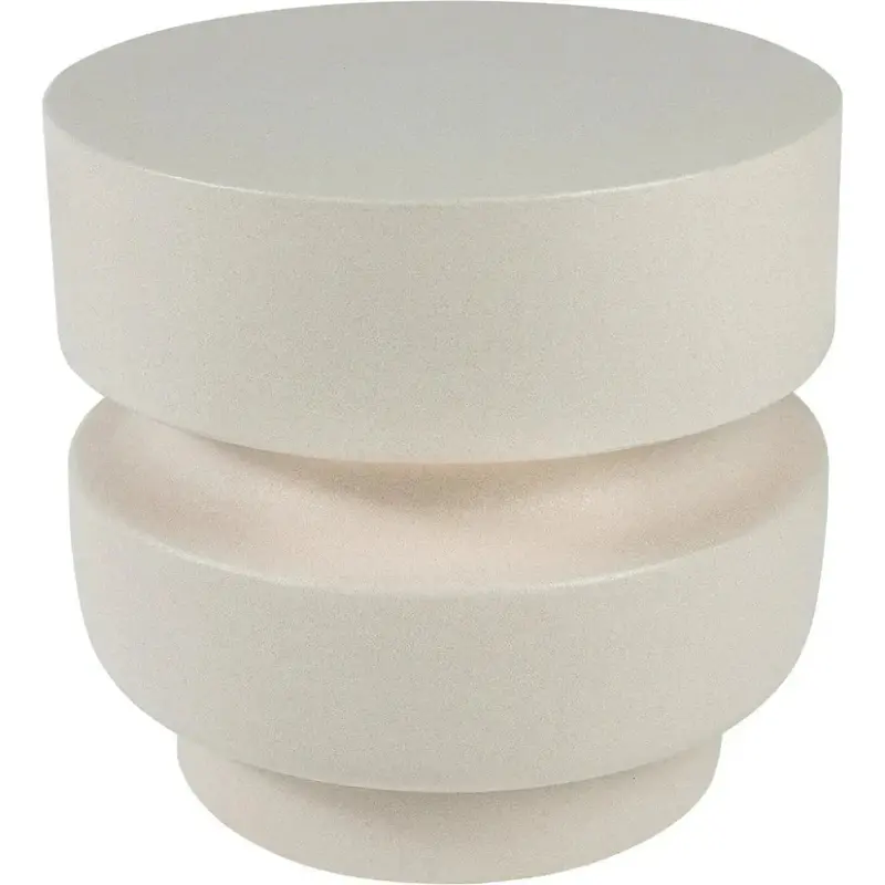 Balance White 16-Inch Garden Stool – Minimalist Outdoor Accent Table 1