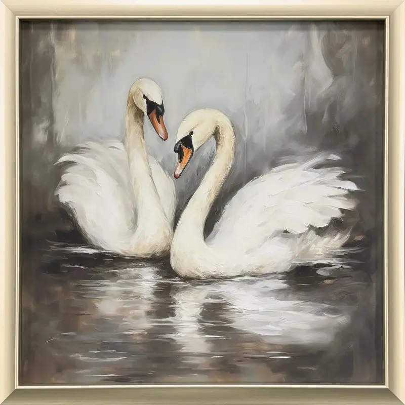 Ballet Of The Swans I Black Framed Fine Art Print 1