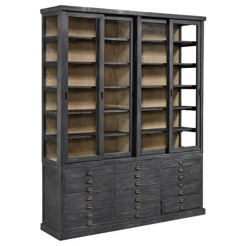 Balmoral Black China Cabinet – Display Cabinet With Drawers And Glass Doors 1