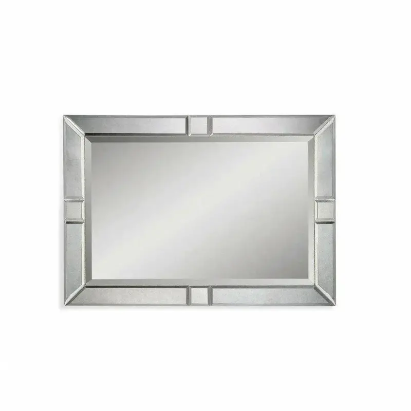 Barbarella 42-Inch Beveled Edge Rectangular Wall Mirror – Contemporary Frame 1