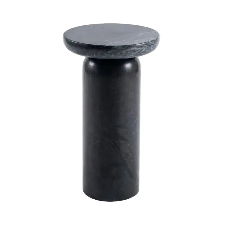 Barrington Round Accent Table With Polished Marble Top 1
