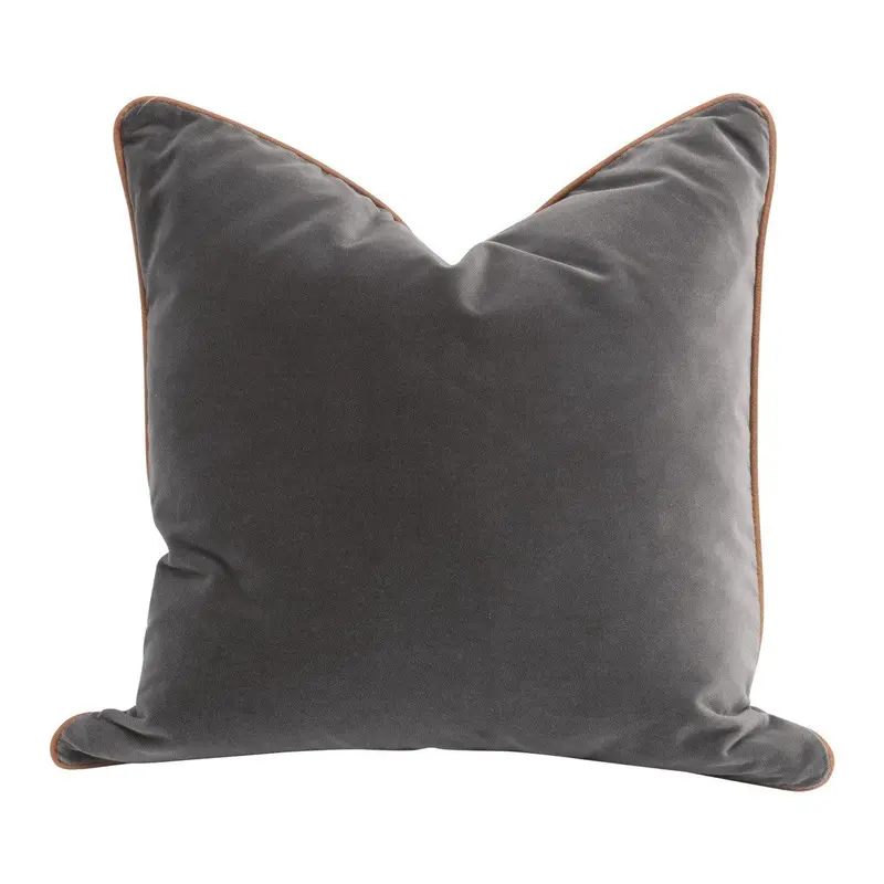 Basic Cotton Throw Pillows – 20" Grey, Soft & Lightweight 2-Pack 1