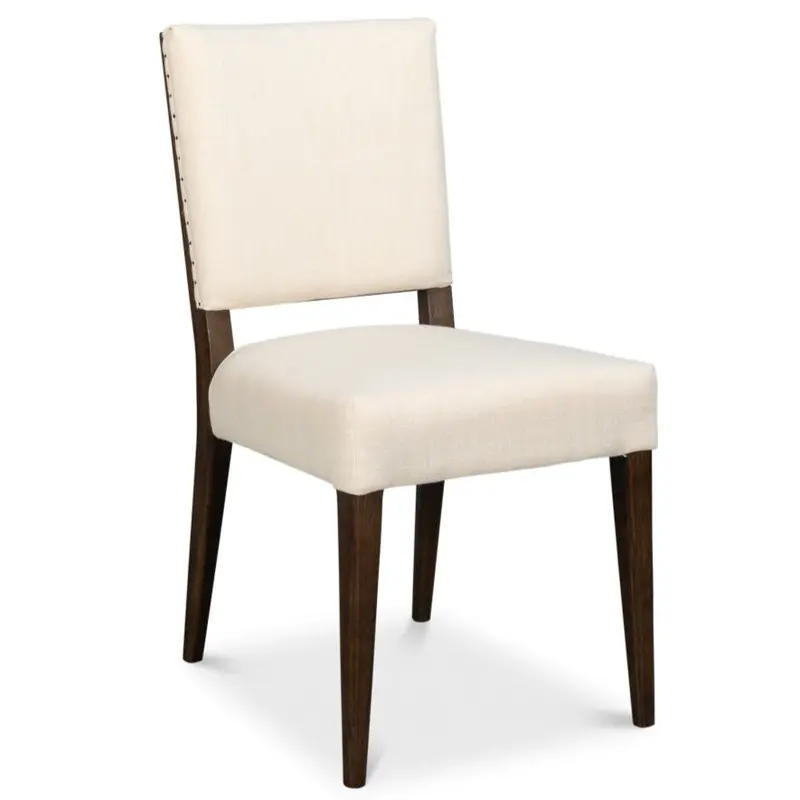 Bauhaus Ivory Linen Dining Chairs – Armless Pair 1