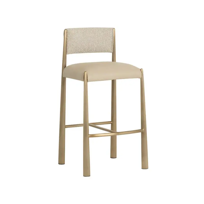 Bayard Sleek Faux Leather Barstool 1