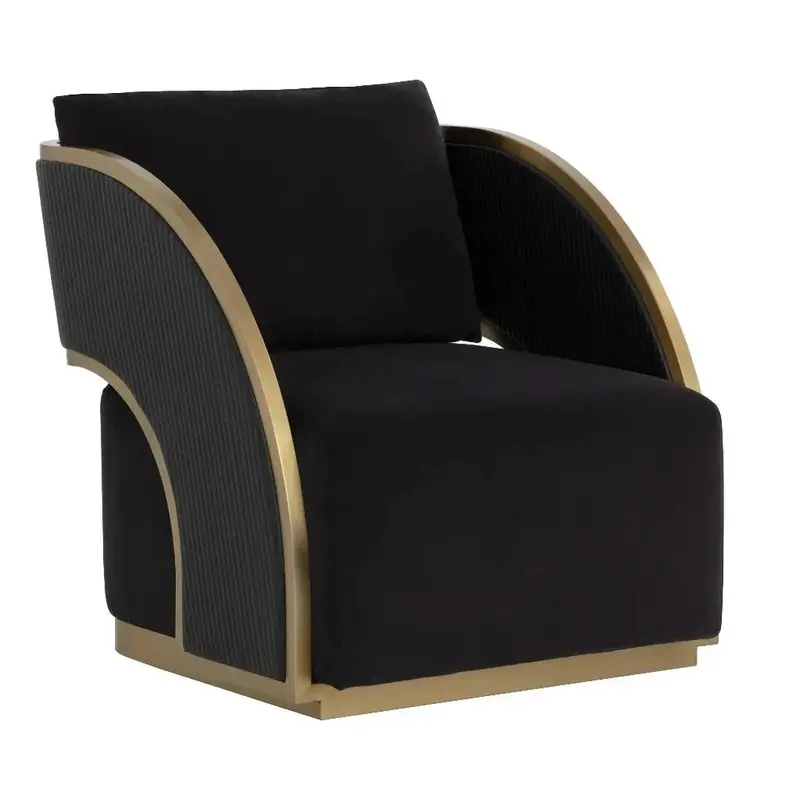 Baz 360-Degree Swivel Lounge Chair In Performance Fabric 1