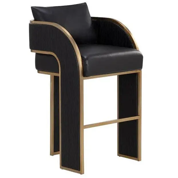 Baz Napa Barstool – Premium Black Leather Seating 1
