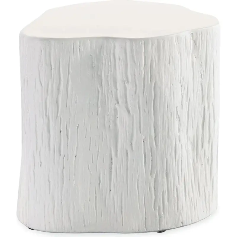 Bazaar Tree Trunk–Style Concrete Outdoor End Table 1