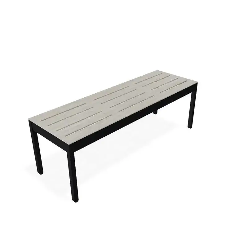 Bazza Flat Marine-Grade Polymer Outdoor Bench 1