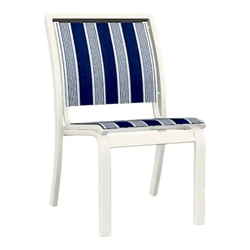 Bazza Sling Armless Bistro Chair – Compact Stackable Seating 1