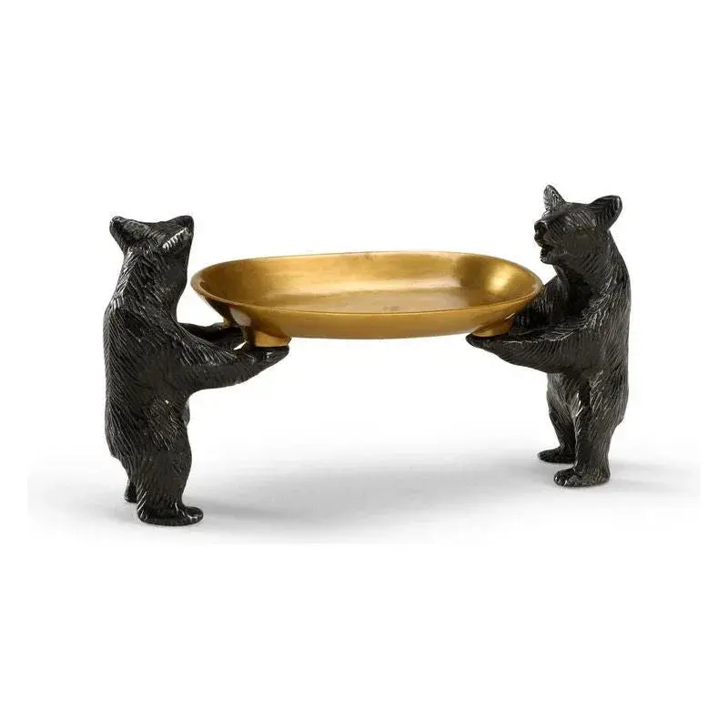 Bears Bearing Dish – Charming Brass Figural Sculpture 1