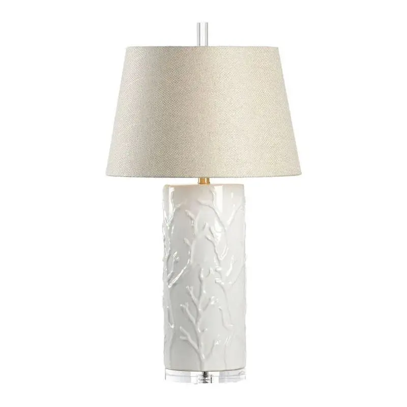 Beaufort White-Glazed Ceramic Table Lamp – Clean Contemporary Look 1
