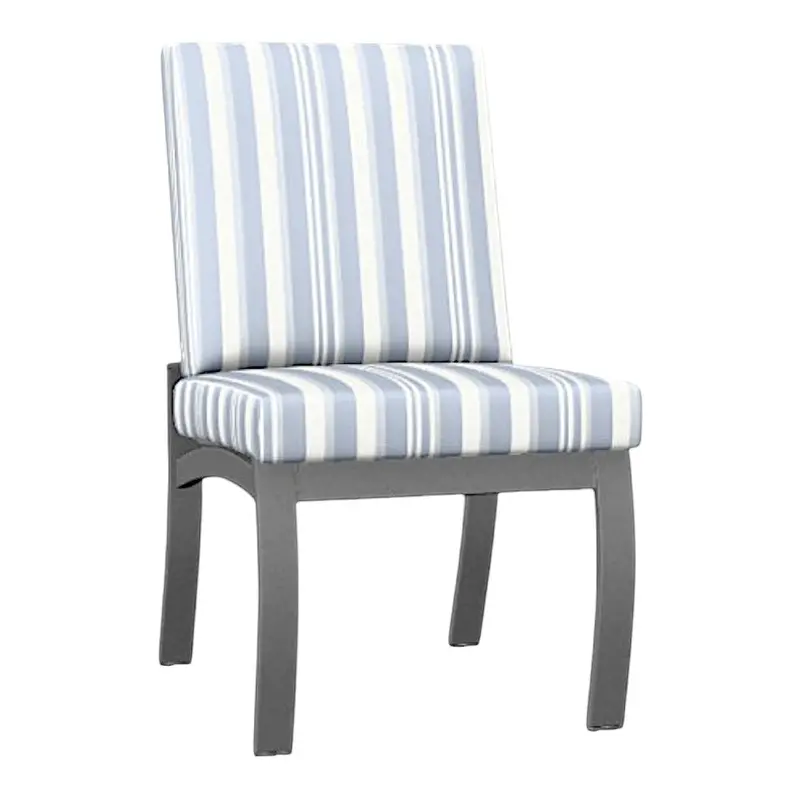 Belle Isle Armless Outdoor Cafe Chairs – Set Of 2 With Deep Cushions 1