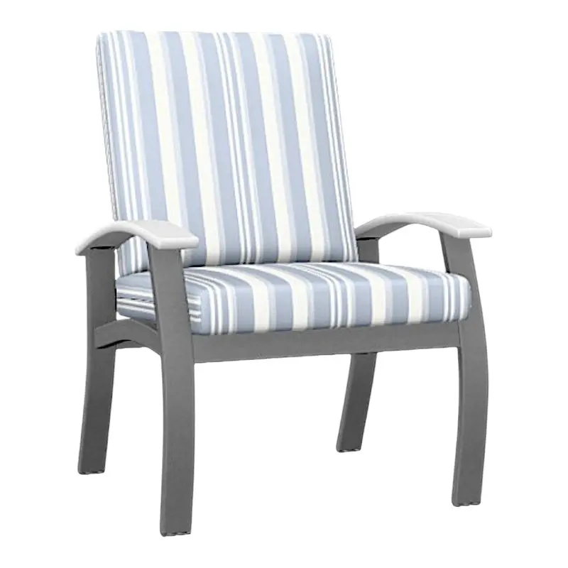 Belle Isle Outdoor Armchairs – Cushioned Cafe-Style Pair 1