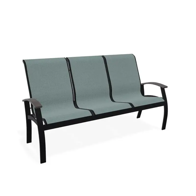 Belle Isle Rustic Polymer-Aluminum 3-Seater Outdoor Sofa 1