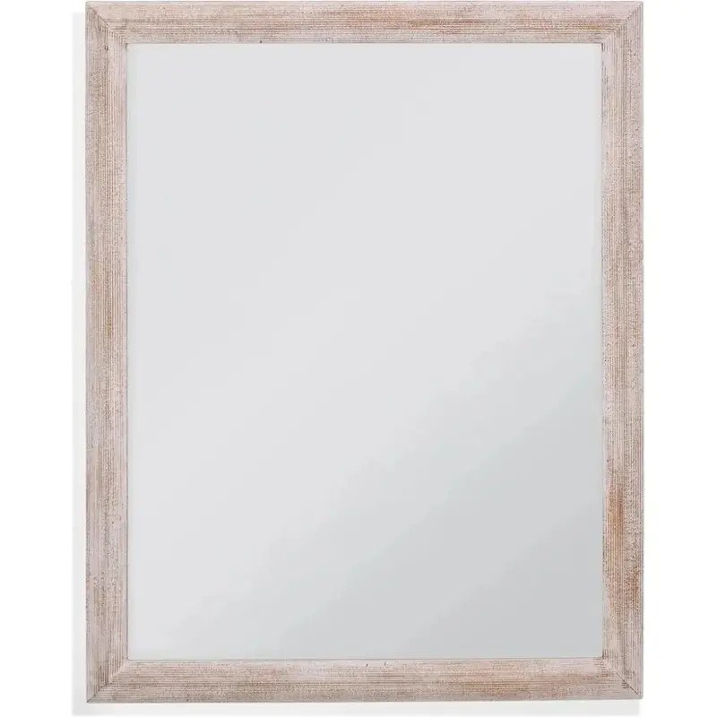 Bellefont Clean White Wood Vertical Wall Mirror 1