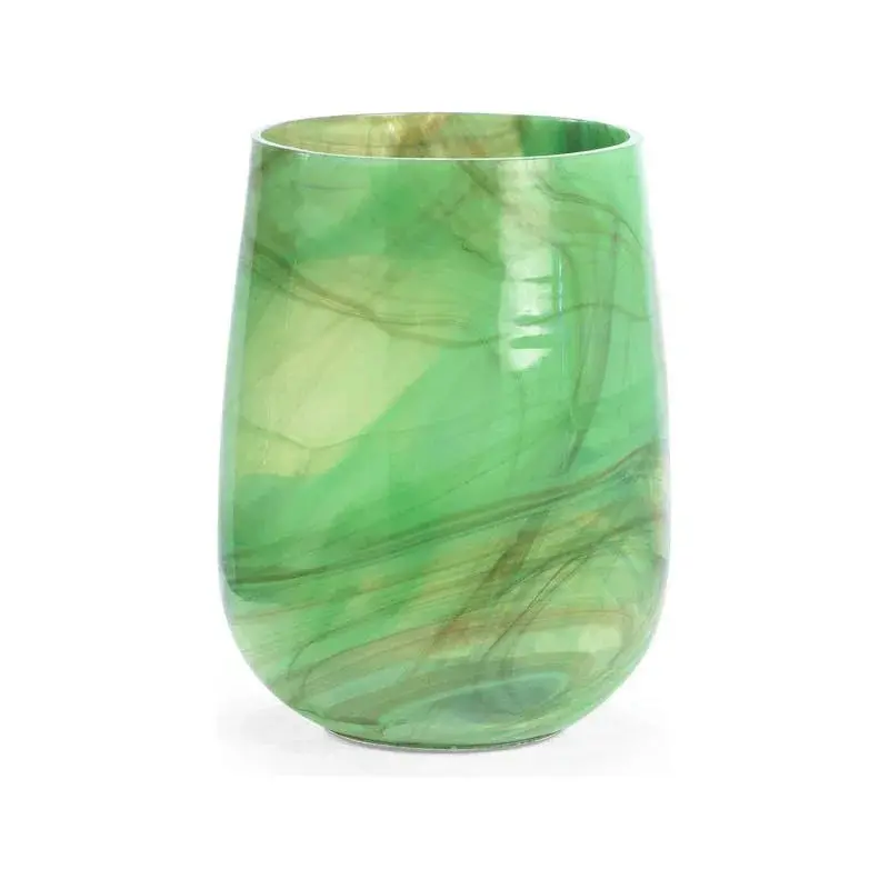 Berilo Green Swirl Glass Vase 1