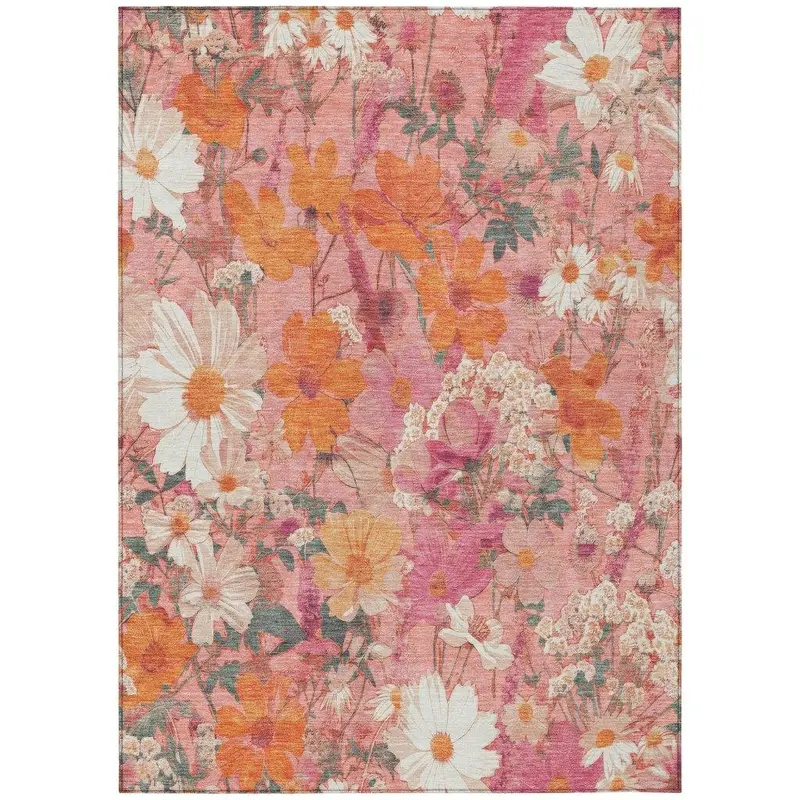 Beshira Pink Quick-Dry Garden Rug 2