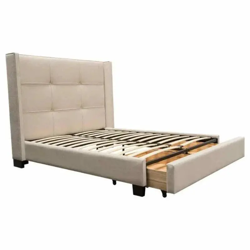 Beverly Fabric Queen Bed With Hidden Under-Bed Storage Compartments 1