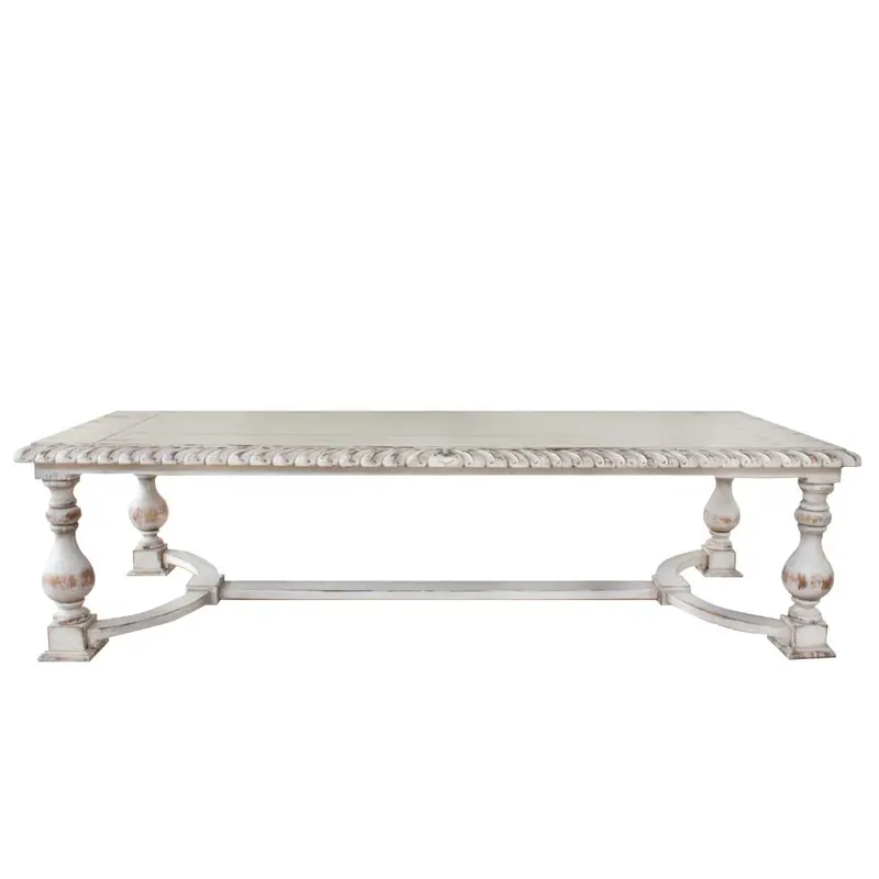 Bianca Solid Wood Rectangular Dining Table – Rustic Elegance 1