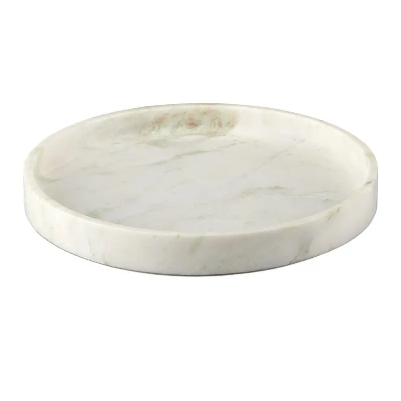 Bilbao White Onyx Round Tray For Entertaining Or Display 1