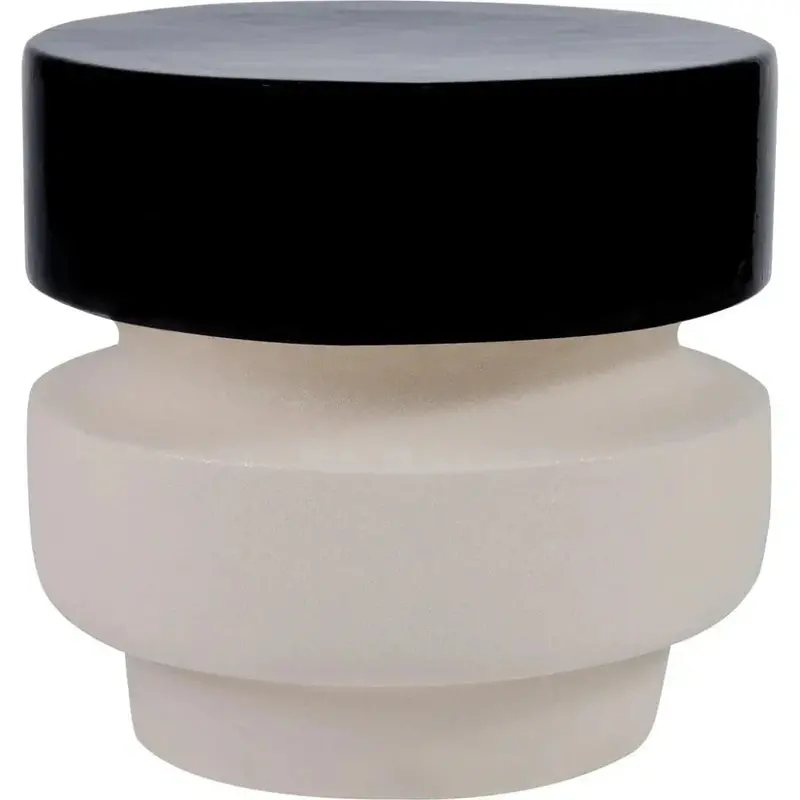 Black 16-Inch Balance Garden Stool – Outdoor End Table 1