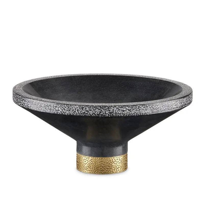 Black Marble Serving Bowl – Vincent Minimalist Design 1